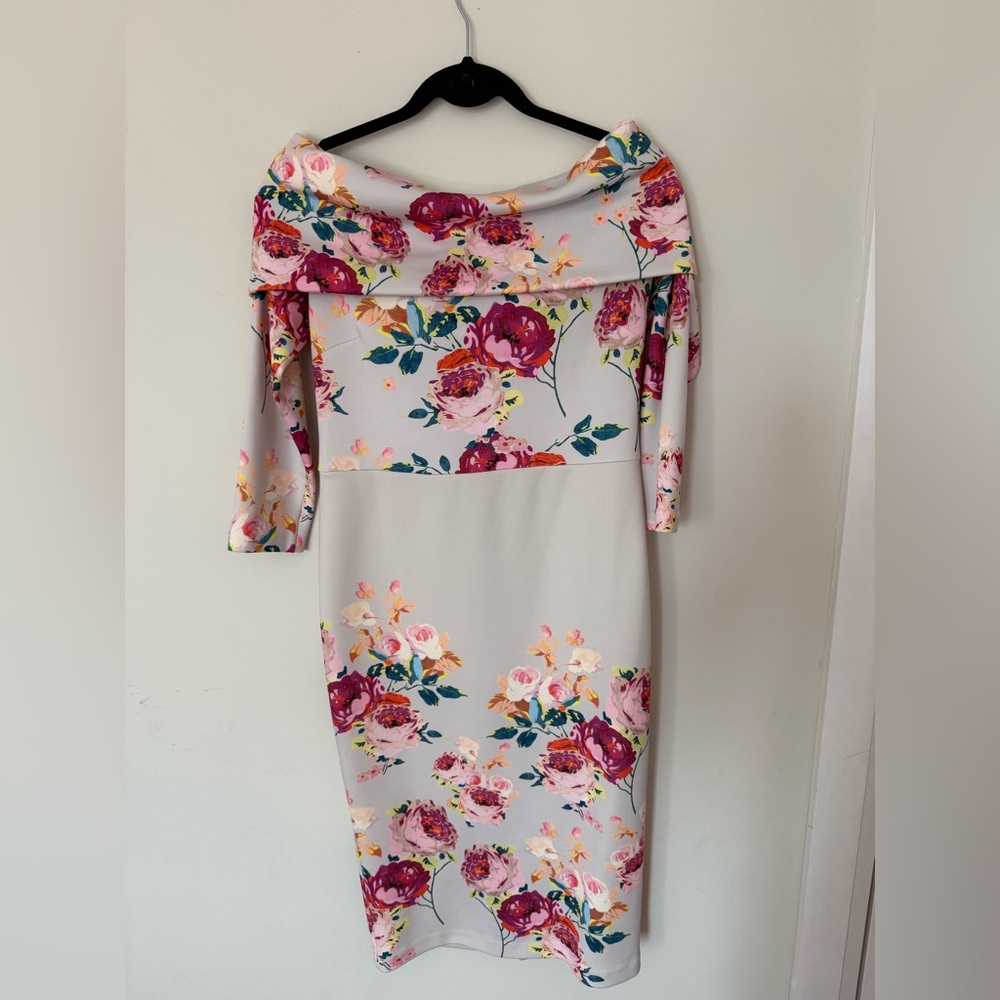 Asos Off-Shoulder midi Floral Dress - Picture 5 of 11